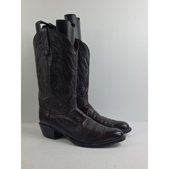 Lucchese 2000 Original Burgundy Leather Cowboy Men\'s Boots Size 11 main image 10